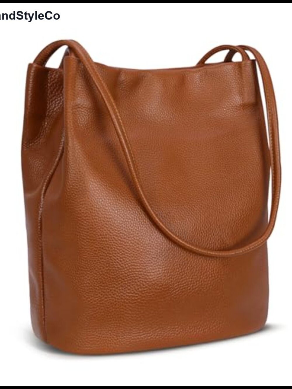 Genuine Leather Hobo Tote Bag Soft Shoulder Purse Large Capacity Work Bag
